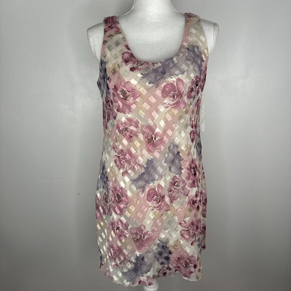 Vintage Patra Chiffon 2 Pc Set Sz 6 Floral Metallic Cottage Core NWT - Picture 5 of 9